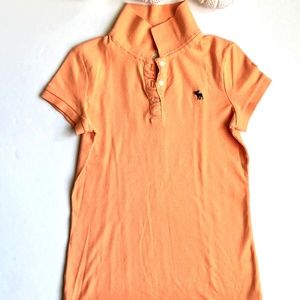 Abercrombie and Fitch Stretch Polo Orange size M